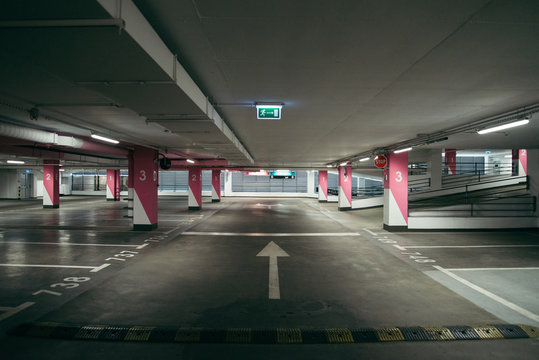 urban empty underground parking