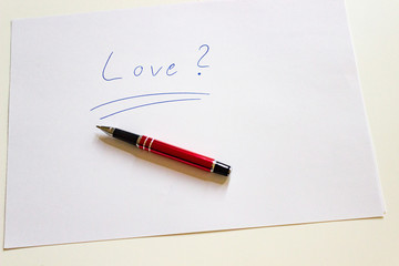 love letter writing essentials with red pen