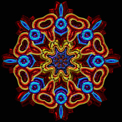 abstrakt bunt octagonal metallisch mandala