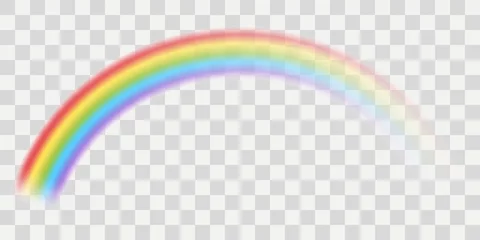 Foto op Canvas Vector rainbow with transparent effect © evgeniya_m