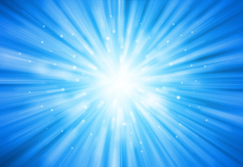 Fototapeta na wymiar Blue glitter sparkles rays lights bokeh festive elegant abstract background.