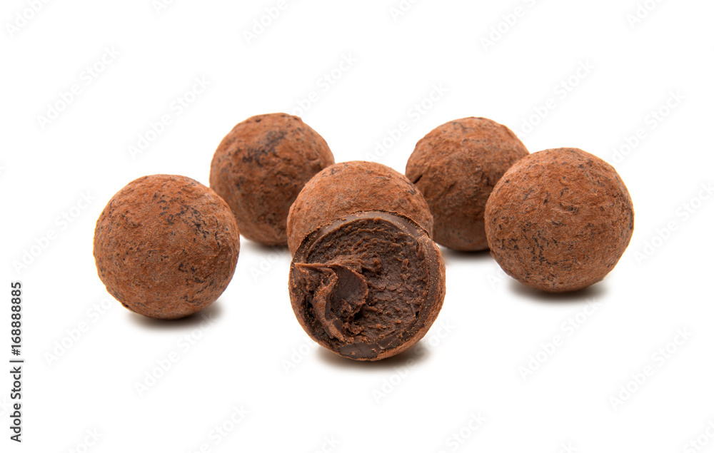 Canvas Prints chocolate truffle isolated