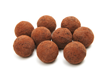 Chocolate truffle isolated