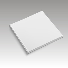 Realistic closed square book or magazine. Vector