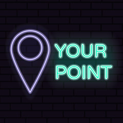 Obraz premium Your point bright sign