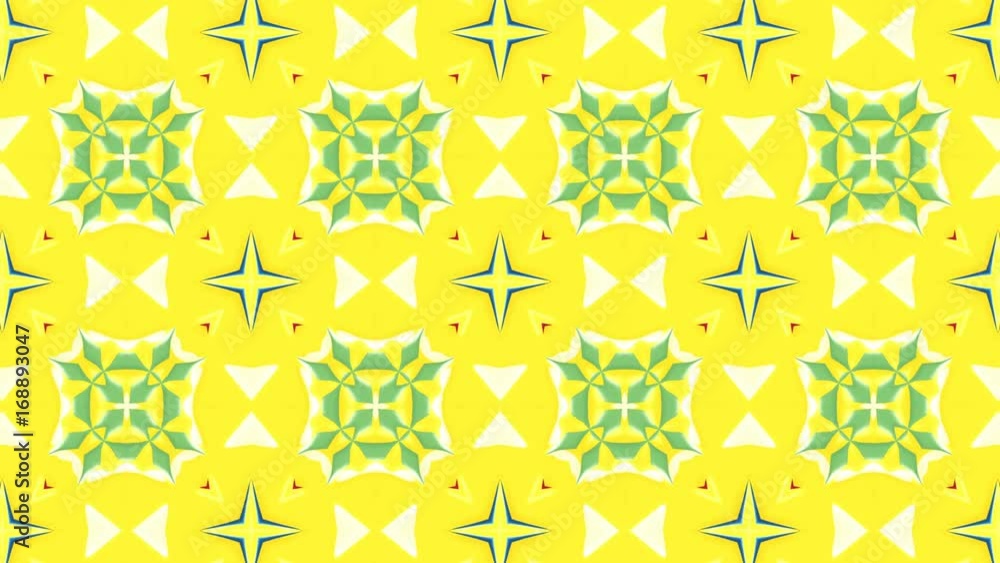 Poster animated kaleidoscope pattern looping without breaks