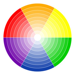 Fototapeta premium color wheel 6-colors