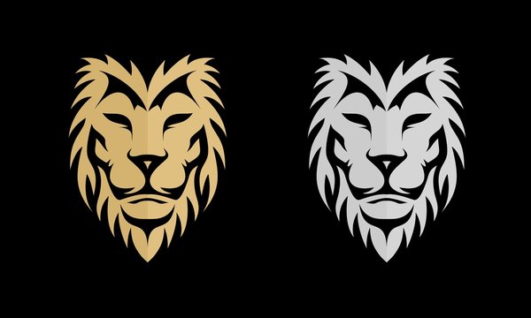 Gold and Silver Lion Vector