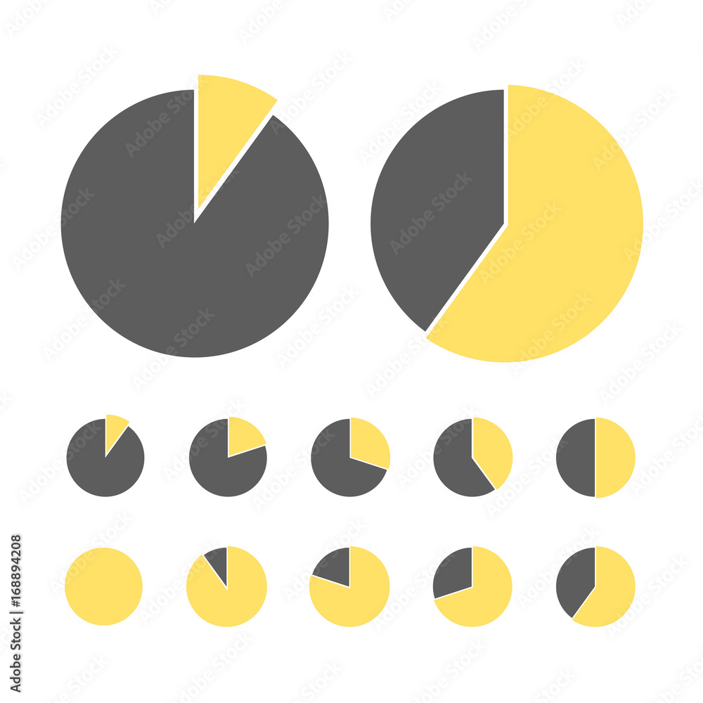 Poster pie chart statistic concept. business flow process diagram. infographic elements for presentation. p