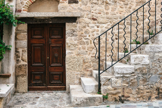 Detail from the Street in the old town Antibes in France.