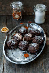 Chocolate profiteroles