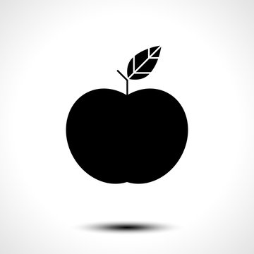 Apple icon isolated on white background. Vector illustration