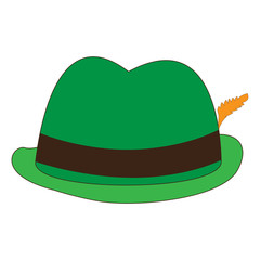 Isolated oktoberfest traditional hat on a white background, Vector illustration