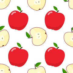 Seamless pattern of apples
