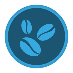App Icon blau Kaffeebohnen