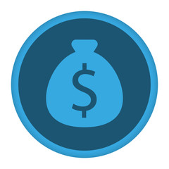 App Icon blau Geldsack Dollar