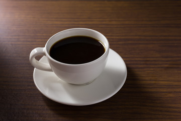 Coffee cup on table