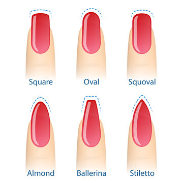 Set of nails shapes