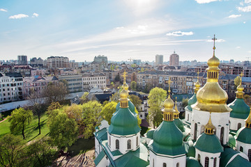 Kiev, Ukraine. Vue panoramique sur la ville sur le Centre