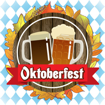 Oktoberfest beer illustration