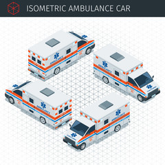 Isometric ambulance car © Genestro