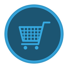 App Icon blau Warenkorb