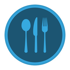 App Icon blau Besteck