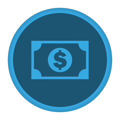 App Icon blau Dollar Schein