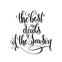 the best deals of the season black and white hand lettering insc