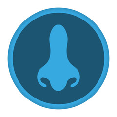 Obraz premium App Icon blau Nase