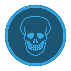 App Icon blau Totenschädel Kontur