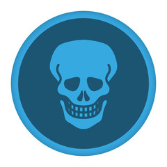 App Icon blau Totenschädel