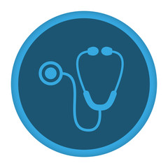 App Icon blau Stetoskop