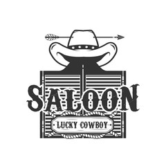 Obraz premium Wild west party emblem template. Design element for logo, label, emblem, sign. Vector illustration