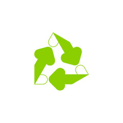 Recycling ecology thin line vector icon. Protection of the environment and nature linear sign. Ecological symbol for infographic, website or app.