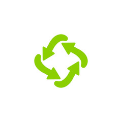 Recycling ecology thin line vector icon. Protection of the environment and nature linear sign. Ecological symbol for infographic, website or app.