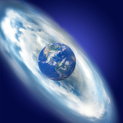 image of the globe in the space