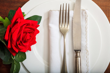 Valentine's day table setting