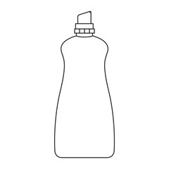 Obraz premium monochrome silhouette of cloth softener bottle vector illustration