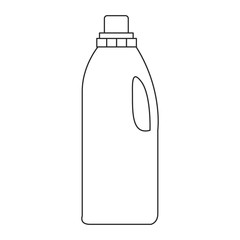 monochrome silhouette of liquid desinfect bottle vector illustration