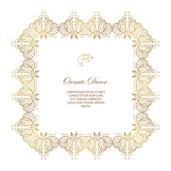 Vector decorative frame. Elegant element for design template.