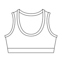 monochrome silhouette shirt top for women vector illustration