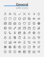 Boldline web icons set of quality icon