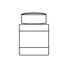 Natural medicine bottle icon vector illustration graphic design