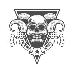 Gangster emblem template. Design element for logo, label, emblem, sign. Vector illustration