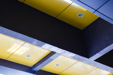 Fluorescent lamps line, ceiling