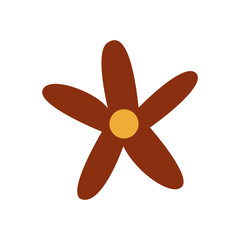 decorative flower natural floral ornament vector illustration