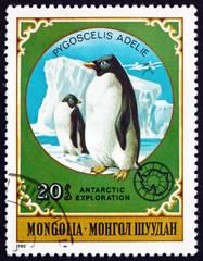 Postage stamp Mongolia 1980 Adelie penguin