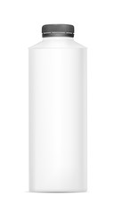 White empty plastic bottle for yogurt. Packaging for sour cream, sauce and snack