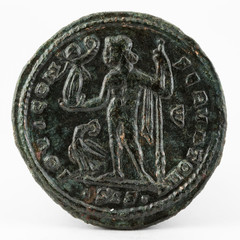 Ancient Roman copper coin of Licinius I. Reverse.